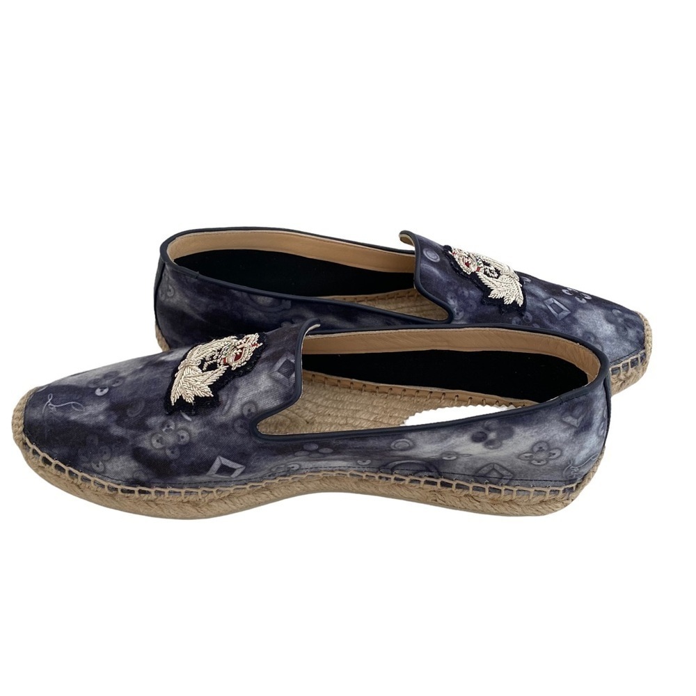 Christian Louboutin Nanou Orlanto Donna Flat Espadrilles Navy Sz 38 = 8 - Picture 10 of 16
